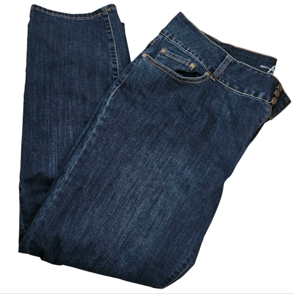 Ashley Stewart Modern Straight Leg Denim Jeans Women Plus Size 20R - Picture 1 of 5